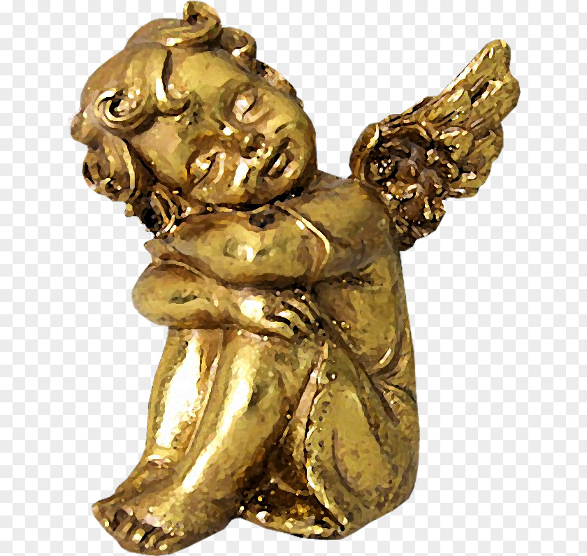 Angel Bronze Figurine Clip Art PNG