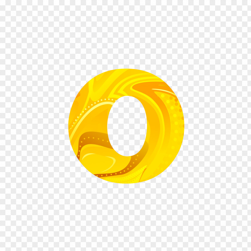 Golden Letters O Letter PNG