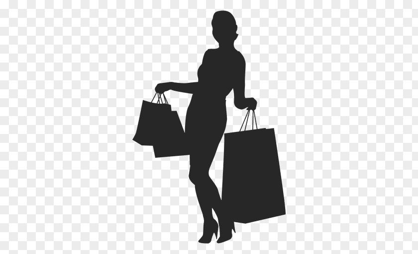 Woman Silhouettes Black Friday Shopping Silhouette PNG
