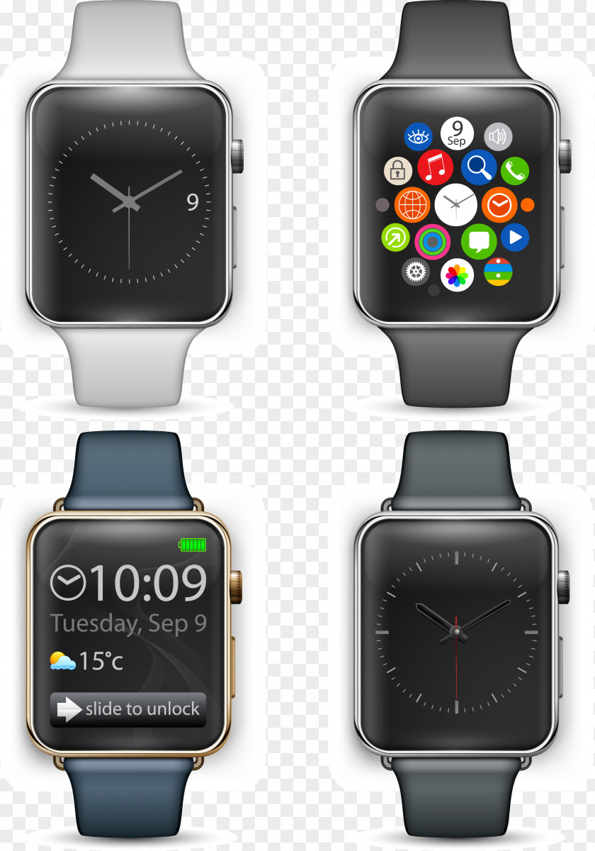 Vector Watch Phone Smartwatch Illustration PNG