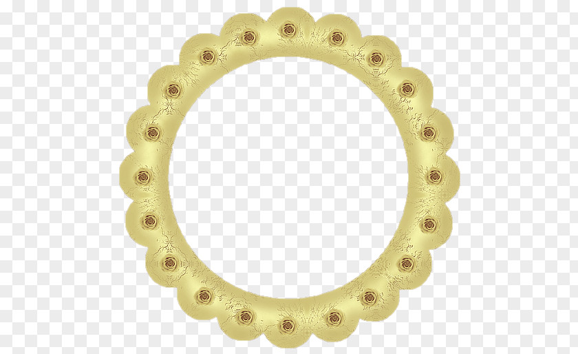 Circle Picture Frames Yellow PNG