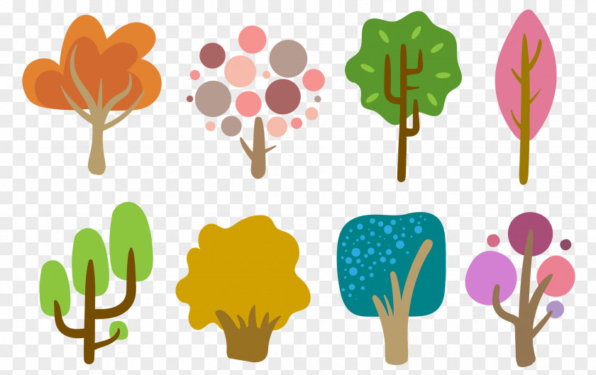 Painted Tree Vector Graphics Drawing Image Cartoon Watercolor Painting PNG