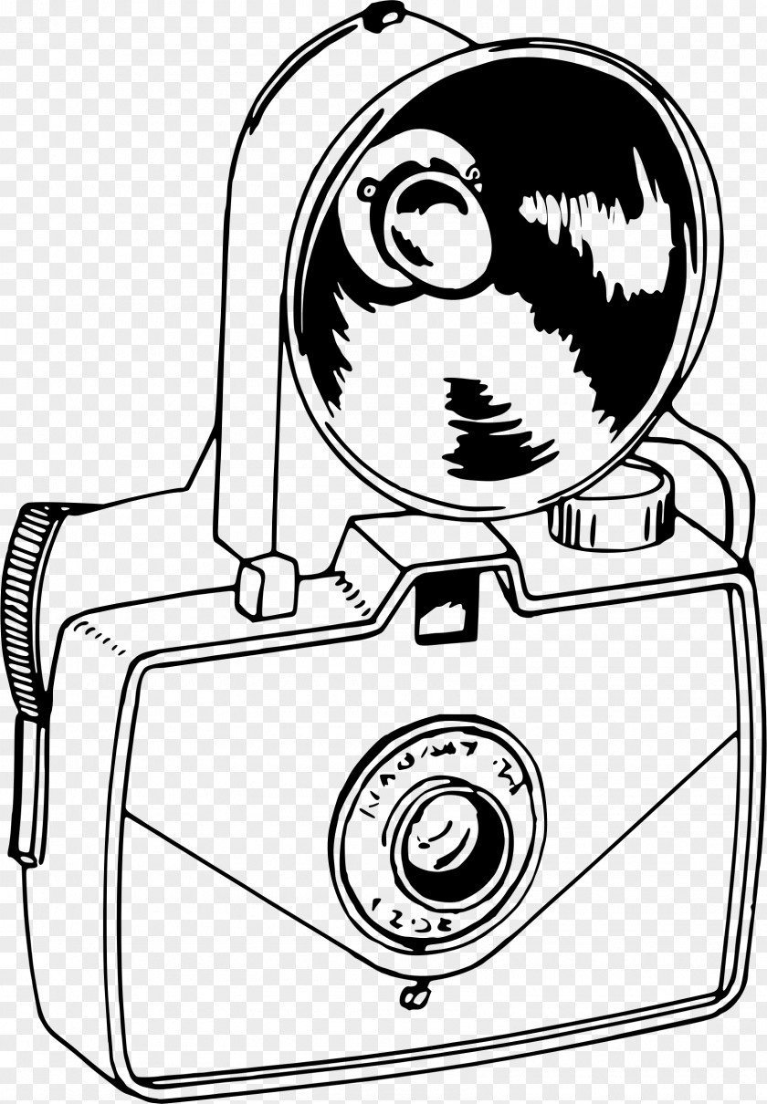 Camera Sketch Old Fashioned Line Art Photographic Film Clip PNG