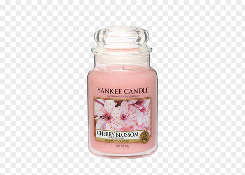 Candle Yankee Light Jar Cherry Blossom PNG
