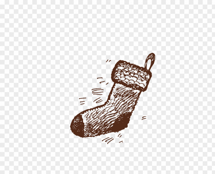 Hand-painted Socks Christmas Tree Brush PNG