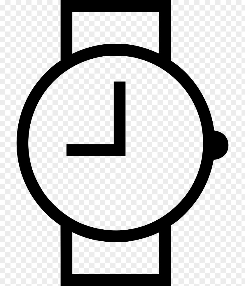 Blackandwhite Symbol Clock Icon PNG
