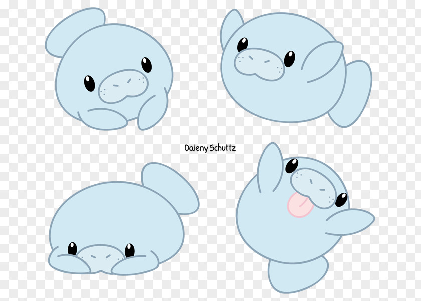 Cute Manatee Clip Art Free Content Illustration Image PNG