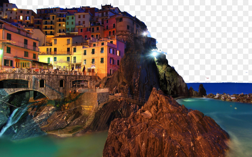 Italy Cinque Terre Twenty-one Manarola Desktop Environment High-definition Television 1080p Wallpaper PNG