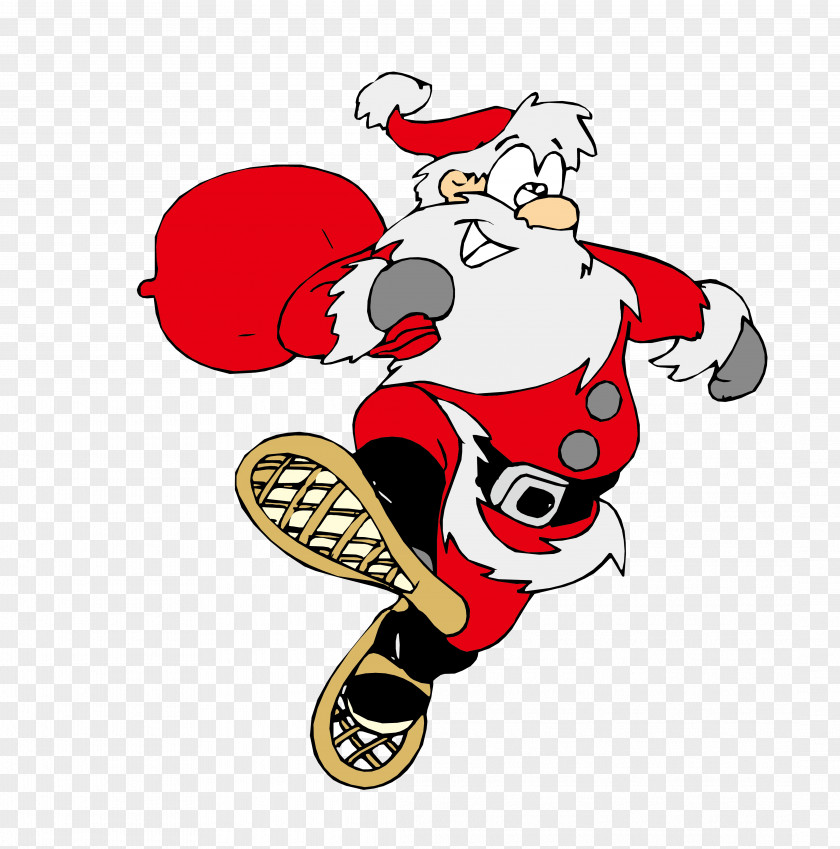 Santa Claus Christmas Reindeer Illustration PNG