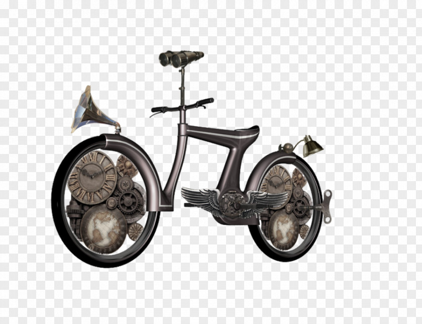Steampunk Bicycle Digital Art PNG