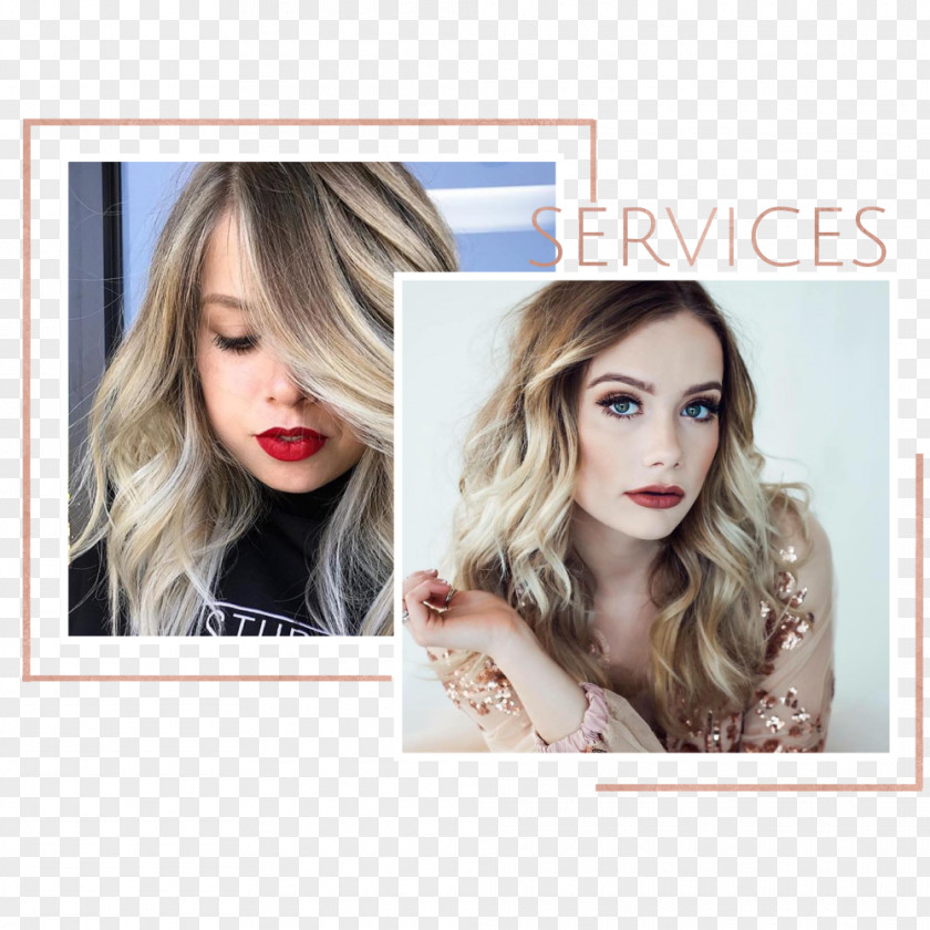 Stylish Beauty Spa Hair Coloring Makeover Blond Photography PNG
