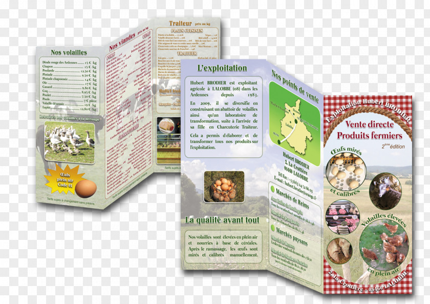 Farm Direct Selling Brochure Folded Leaflet Flyer PNG