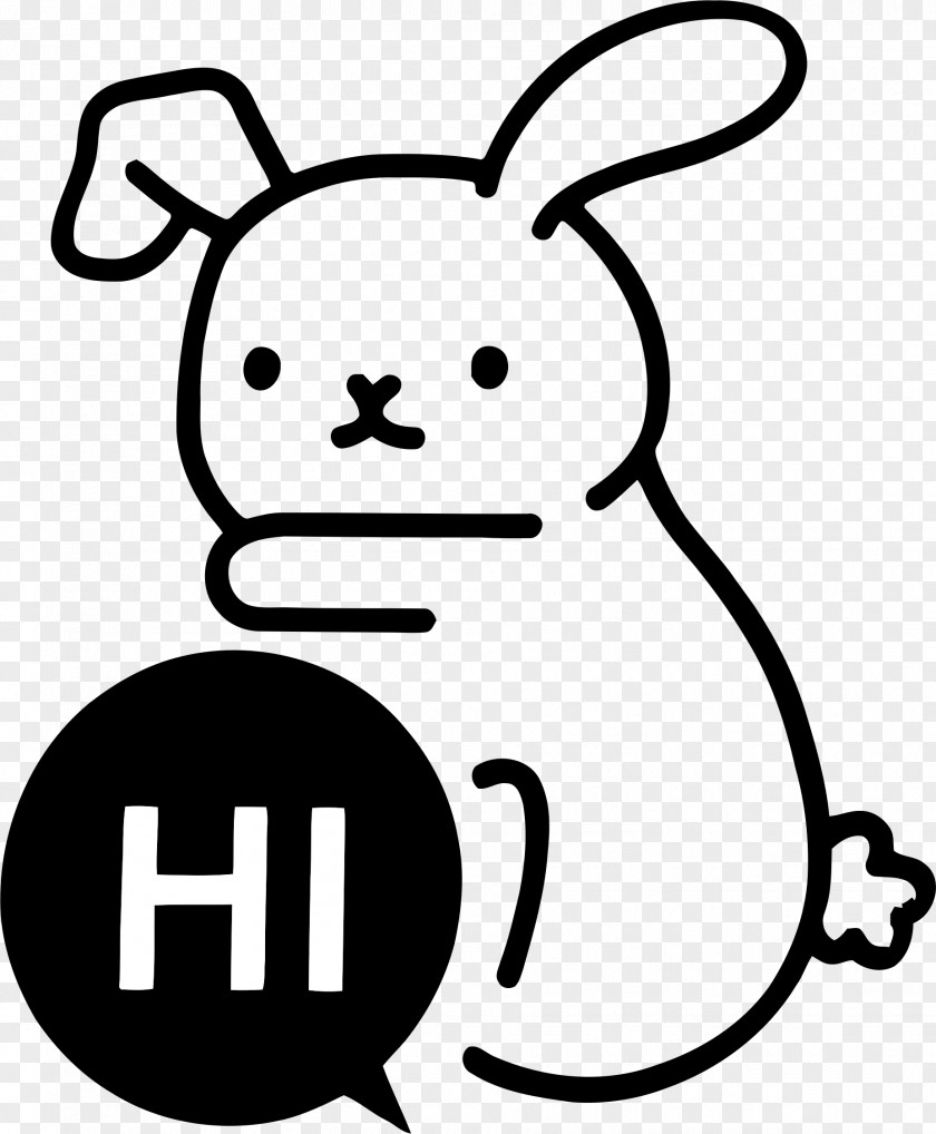 Line Art Sticker Wall Decal Rabbit Clip PNG