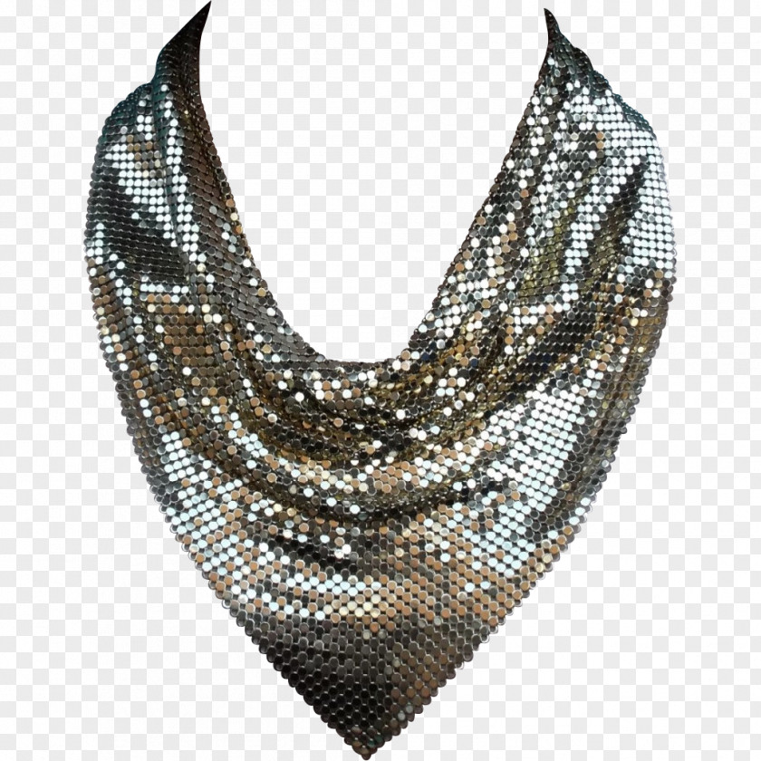 Necklace Floating Jewellery Gold Mesh PNG