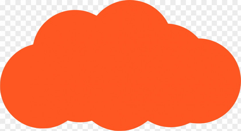 Peach Heart Cloud Logo PNG