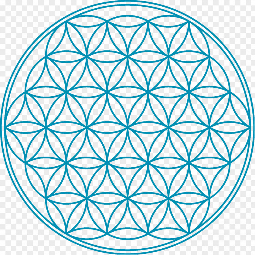 Symbol Overlapping Circles Grid Sacred Geometry Image PNG