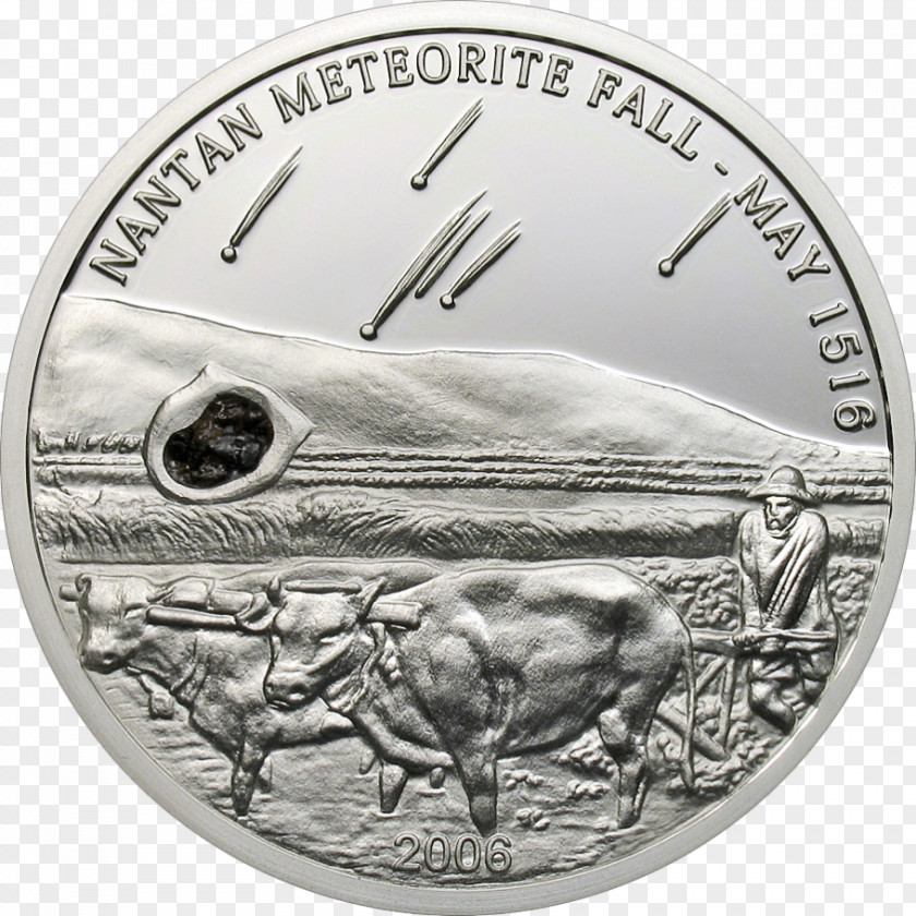 Meteorite Arctic Fox Canada Silver Coin PNG