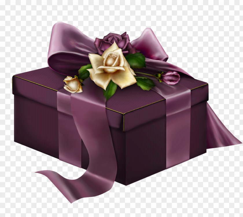 Purple Gift Rose Clip Art PNG