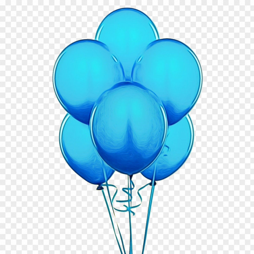 Balloon Blue Turquoise Aqua Party Supply PNG