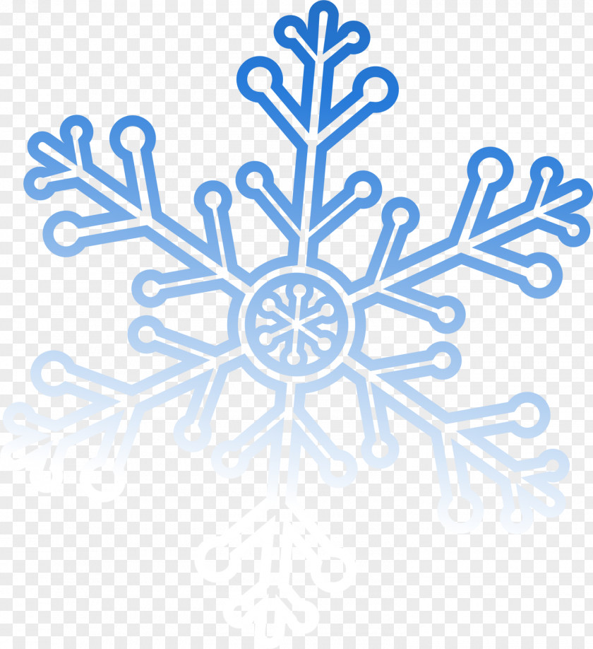 Beautiful Blue Snowflake Clip Art PNG