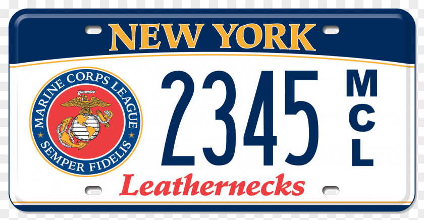 Car Vehicle License Plates Marine Corps League US Logo Plate Personalized Custom PNG