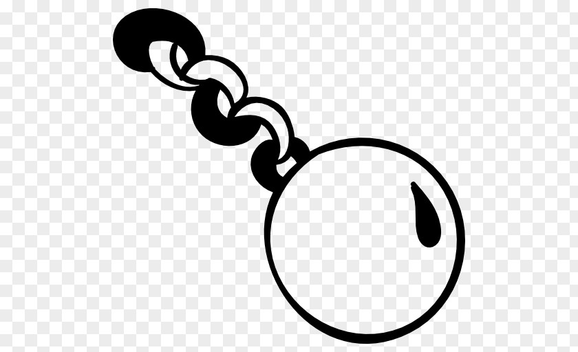 Chain Ball And Black White Clip Art PNG