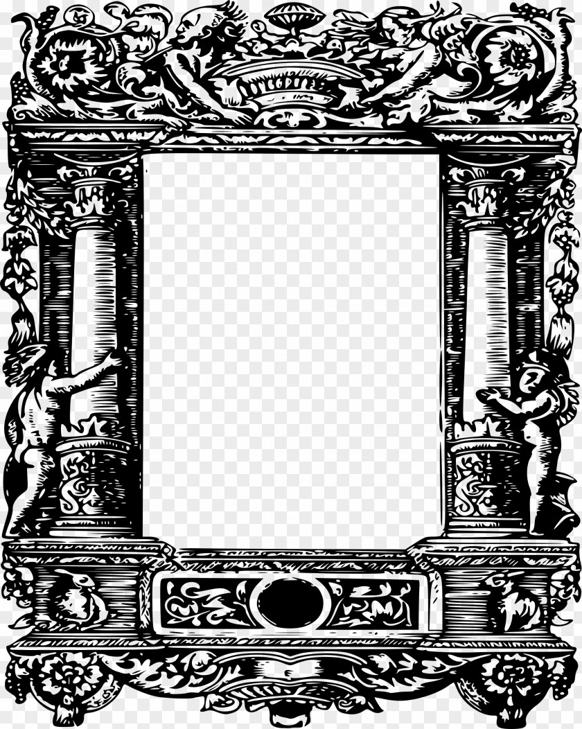 Curled Page Picture Frames Clip Art PNG