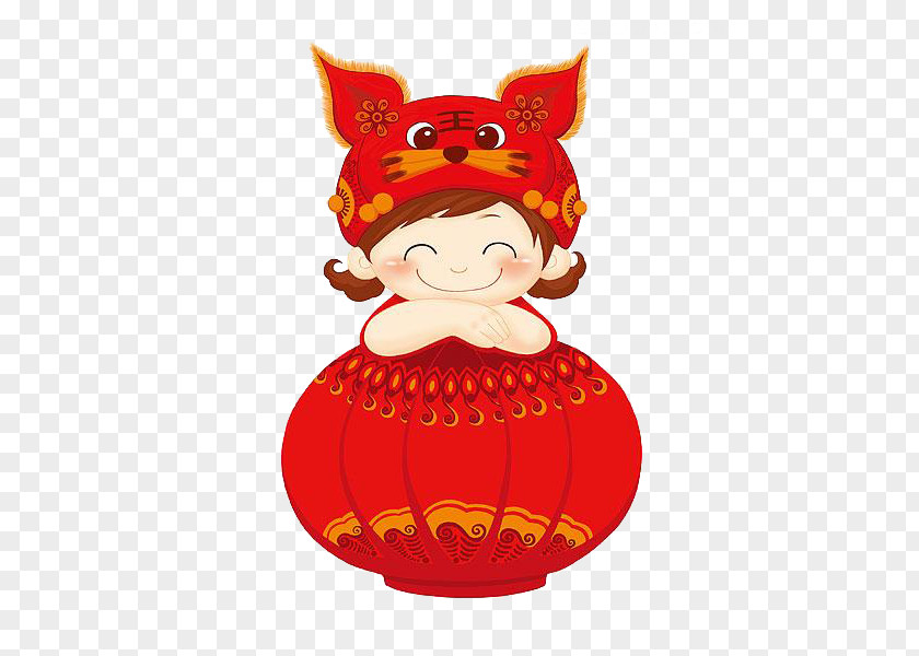 Jackolantern Cartoon Illustration Fenghu Design Chinoiserie PNG