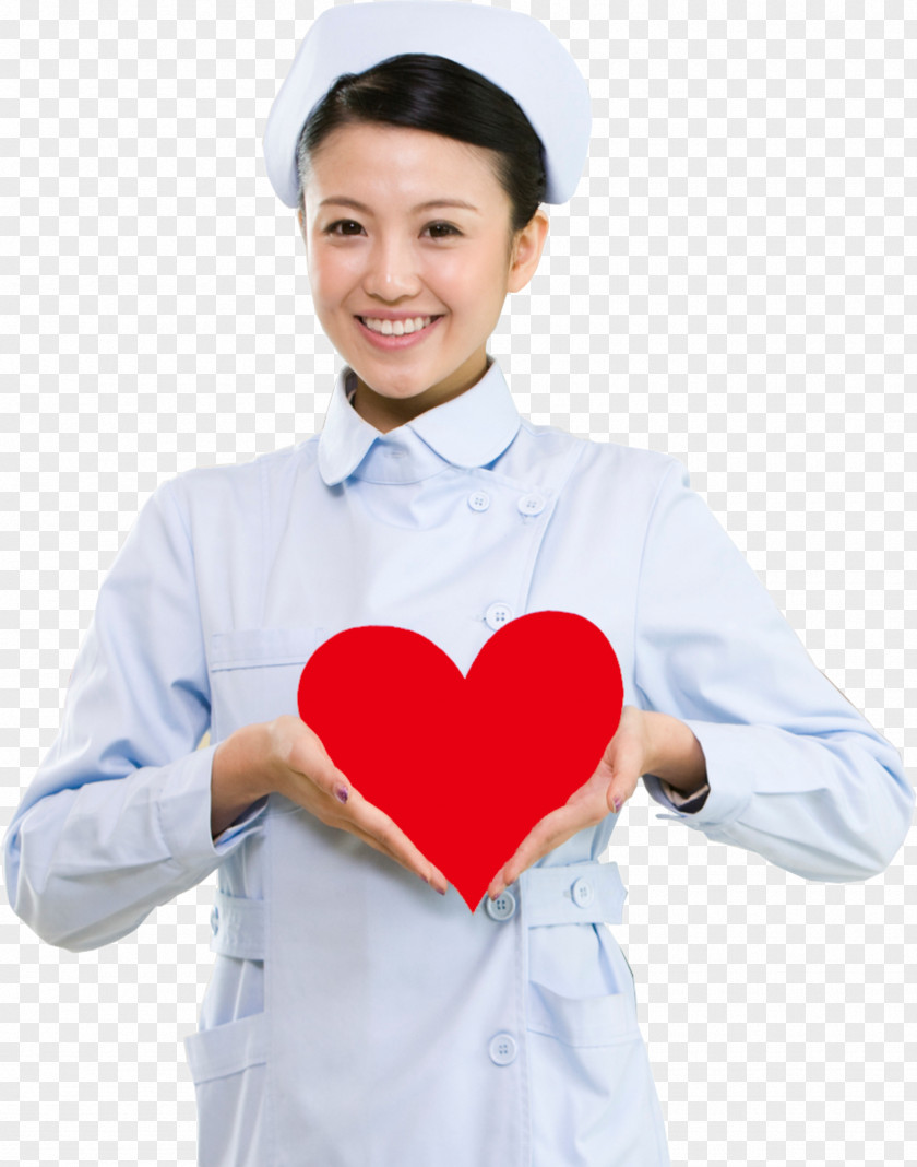 Nurse Holding Heart PNG