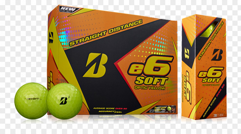Optic Yellow Golf Balls Bridgestone E6 SOFT SPEED Titleist PNG