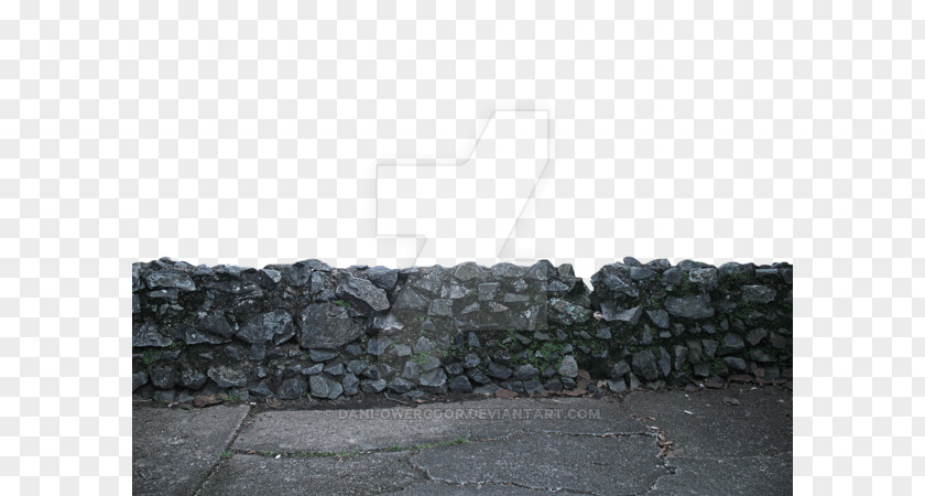 Stone Fence Wall Outcrop Soil Asphalt PNG