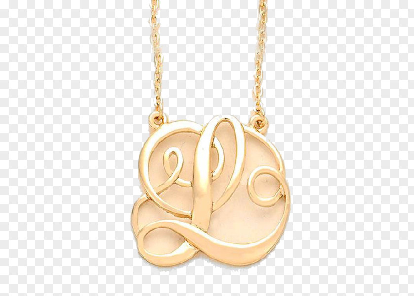 Monogram Necklace Locket Charms & Pendants Silver Gold PNG