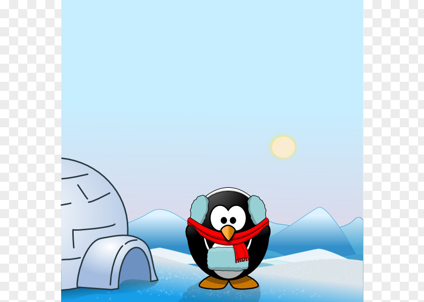 Penguin Igloo Winter Clothing Clip Art PNG