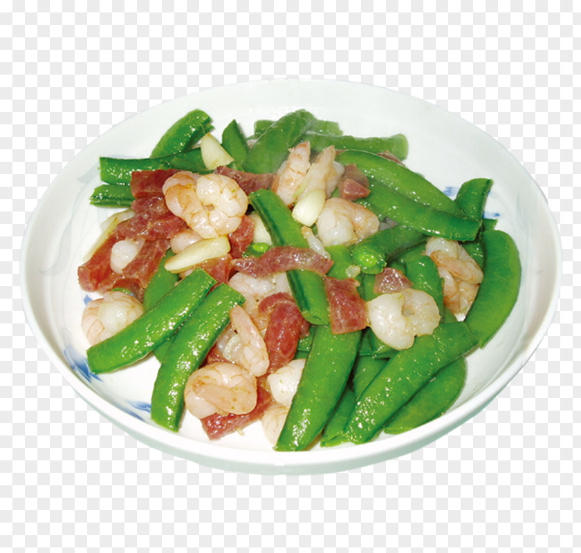 Sausage Fried Peas Spinach Salad Snow Pea Cap Cai Vegetable PNG
