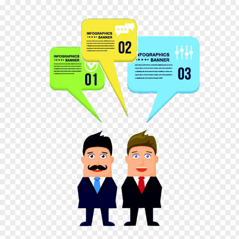 Business Man Businessperson Cartoon Speech Balloon PNG