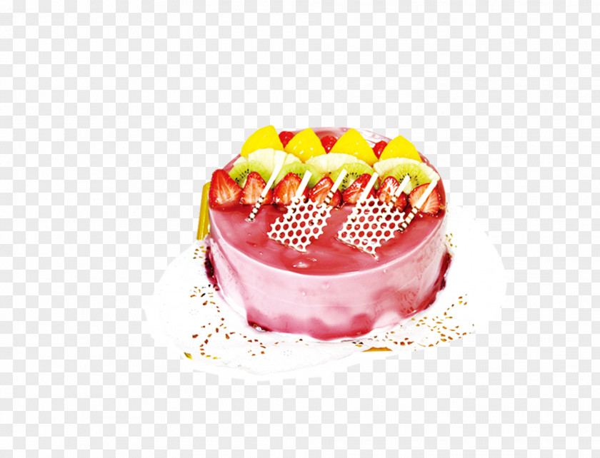 Strawberry Cake Cream Birthday Fruitcake Shortcake Pie PNG