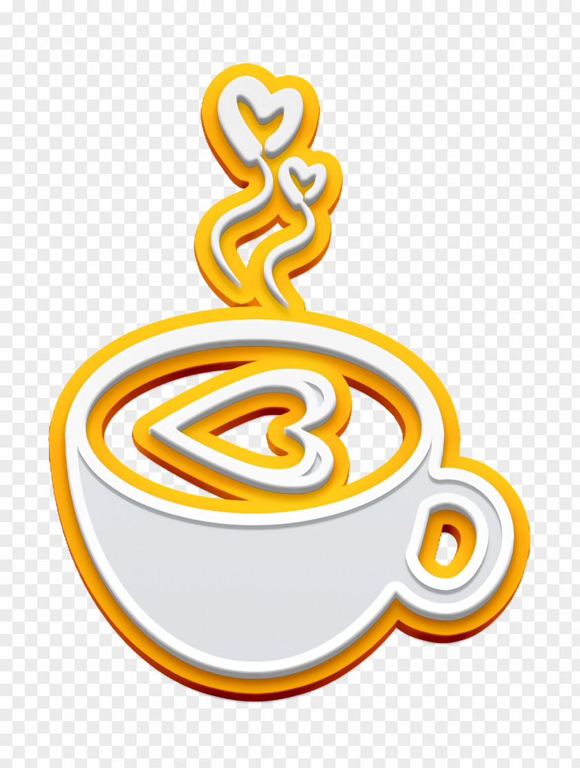 Celebrations Icon Food Hot Coffee Cup With Hearts PNG