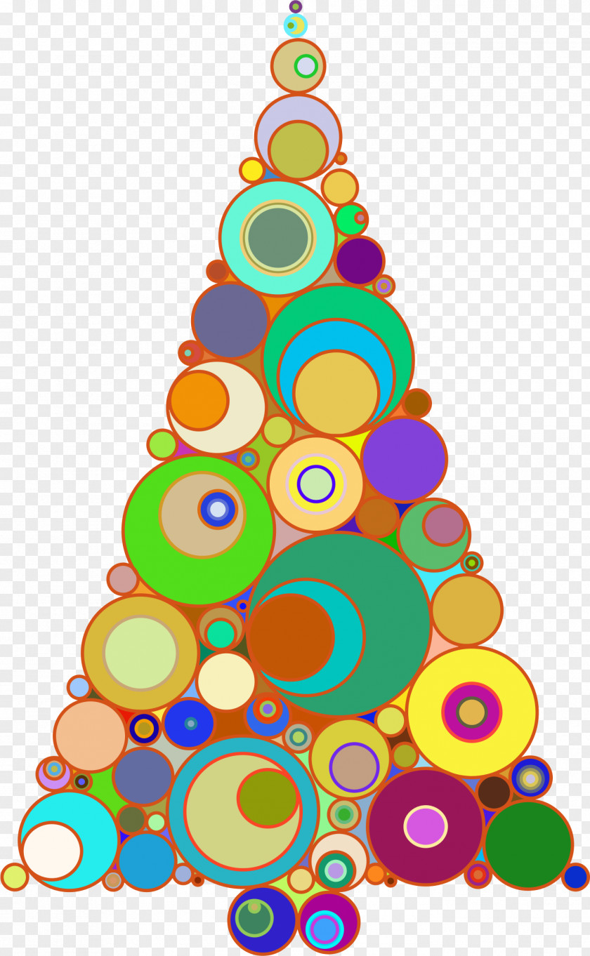 Circle Abstract Christmas Tree Art Clip PNG