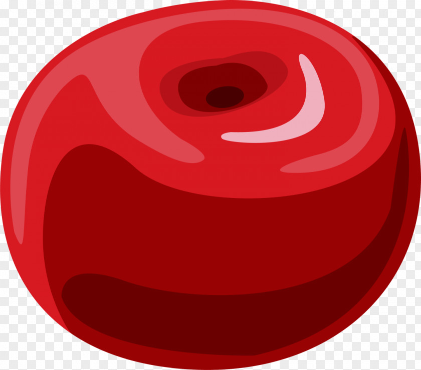 Little Fresh Red Apple Circle Clip Art PNG