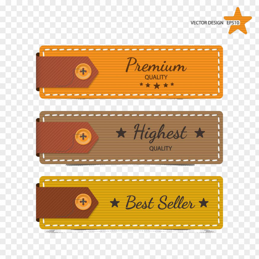 Yellow Button Icon High-definition Buckle Material Label Textile PNG