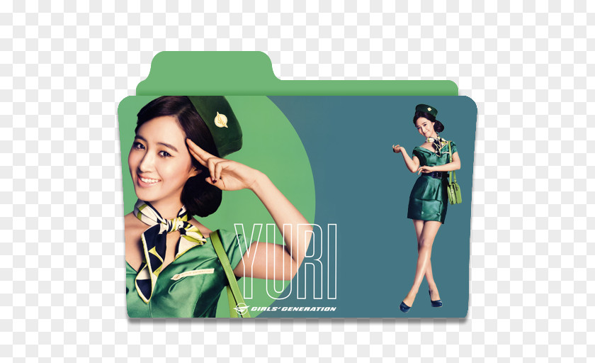 Yurigp 3 Green Black Hair PNG