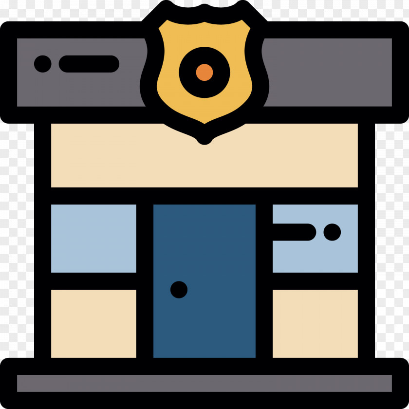 Cartoon Police Station Clip Art PNG