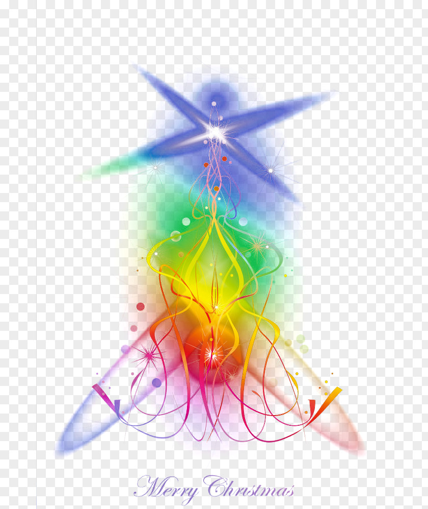 Extended Color Christmas Tree Light Graphic Design PNG