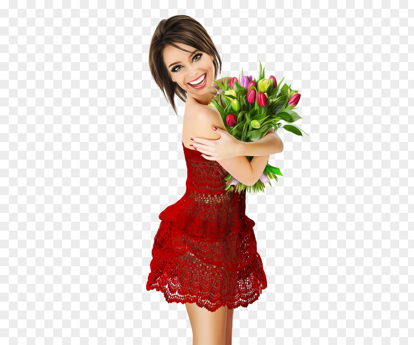 Good Woman Flower Bouquet Cut Flowers Tulip PNG