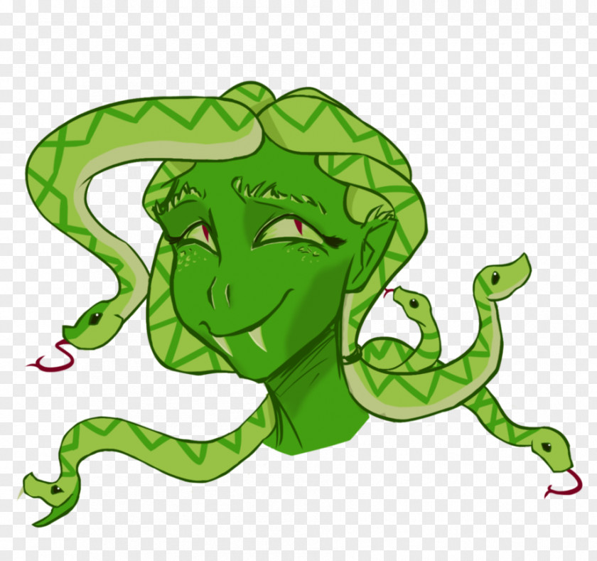 Gorgan Toad Serpent Green Clip Art PNG