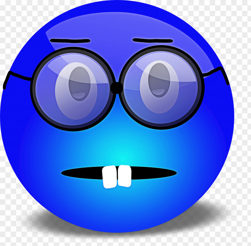 Symbol Electric Blue Smiley Face Background PNG