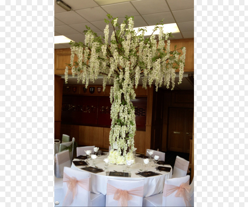 Wisteria Flower Centrepiece Tree Table Wedding PNG