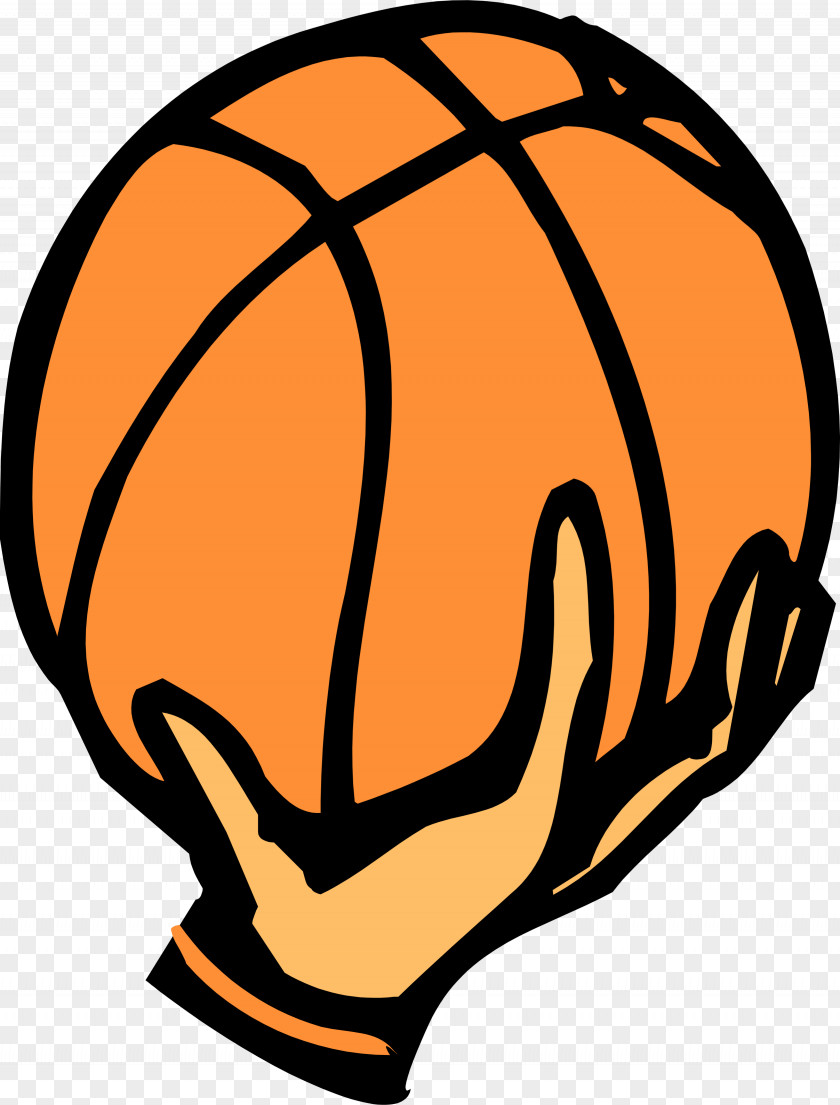 Orange Posterization Baseball Glove PNG