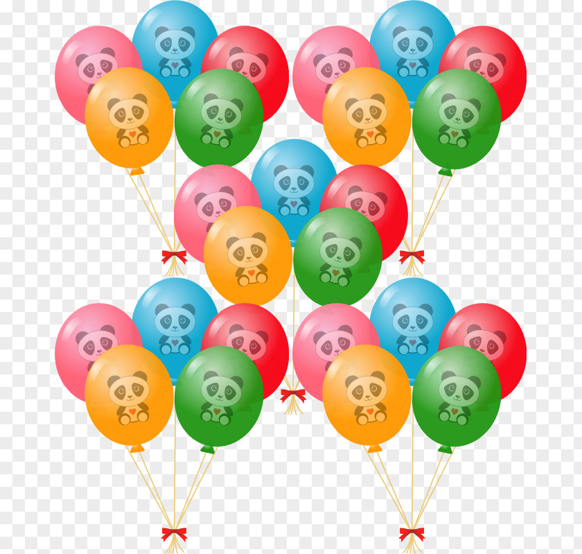 Balloon Giant Panda Bear Clip Art PNG