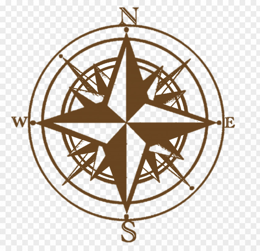 Compass Arrow Rose Symbol Cardinal Direction Clip Art PNG